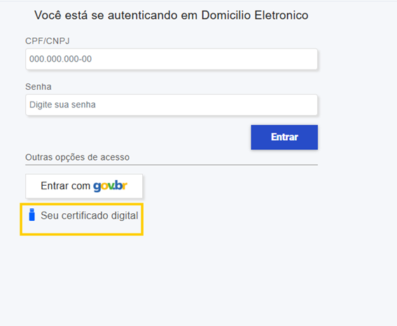Portal de acesso ao DJE