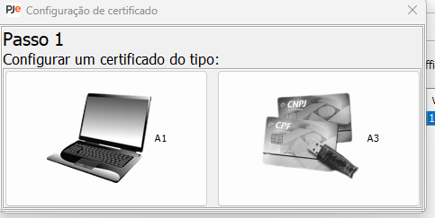 Configuração do certificado digital